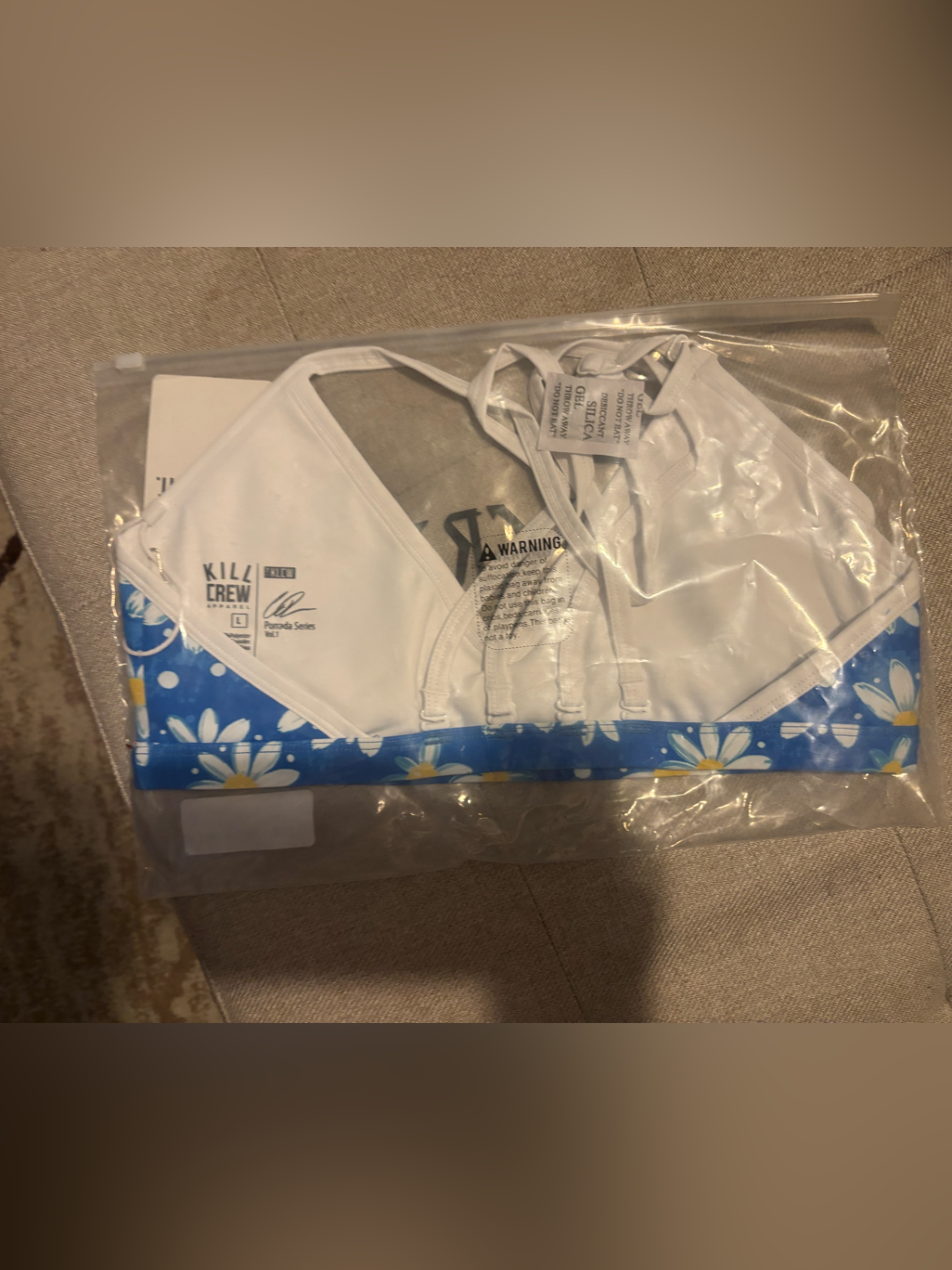Nwt Kill Crew Blue Daisy Sports Bra Top — image 2 of 5